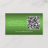 ヴィンテージグリーンフローラ結婚のウェブサイト エンクロージャーカード (裏面)