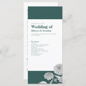 ヴィンテージグリーンフローラ結婚式 プログラム (正面/裏面)