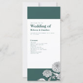 ヴィンテージグリーンフローラ結婚式 プログラム (正面)