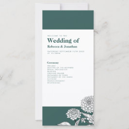 ヴィンテージグリーンフローラ結婚式 プログラム