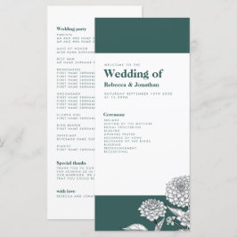 ヴィンテージグリーンフローラ結婚式 プログラム