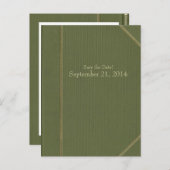 ヴィンテージグリーンブック日付の保存 案内ポストカード (正面/裏面)