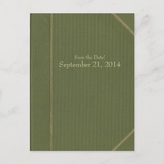 ヴィンテージグリーンブック日付の保存 案内ポストカード (正面)