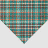 ヴィンテージグリーンブラウンオレンジプレイドティッシュペーパー 薄葉紙 (詳細)