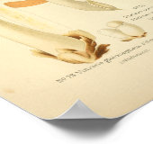 ヴィンテージグリーンブラウンマッシュルームアートプリント フランスの ポスター (角)