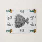 ヴィンテージグリーンブーツジグソーパズル彼女 ジグソーパズル (横)