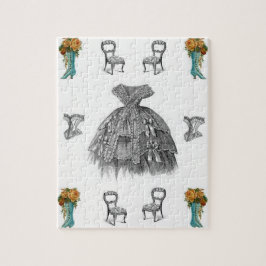 ヴィンテージグリーンブーツジグソーパズル彼女 ジグソーパズル