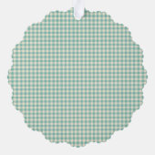 ヴィンテージグリーンプライド銀杏素朴の写真クリスマス オーナメントカード (裏面)