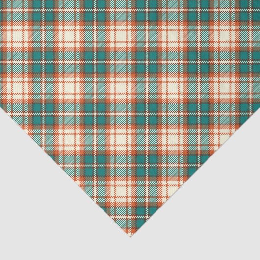 ヴィンテージグリーンプレイド市松模様にティッシュペーパー 薄葉紙 (詳細)