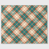 ヴィンテージグリーンプレイ市松模様にドティッシュペーパー ラッピングペーパー (フラット)