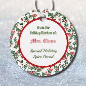 ヴィンテージグリーンホリーレッドベリーカスタムラベル フェイバータグ