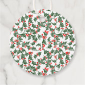 ヴィンテージグリーンホリーレッドベリーカスタムラベル フェイバータグ (裏面)