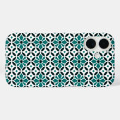 ヴィンテージグリーンホワイトバルセロナスタータイル幾何学模様 Case-Mate iPhoneケース (裏面 (横))