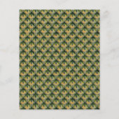 ヴィンテージグリーンホワイトフローラルパターンパトリック紙 (裏面)