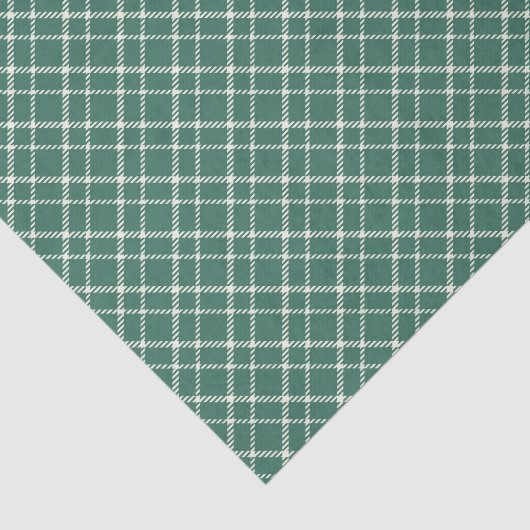 ヴィンテージグリーンホワイト市松模様にティッシュペーパー 薄葉紙 (詳細)