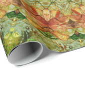 ヴィンテージグリーンボヘミアン模様 ラッピングペーパー (ロールコーナー)