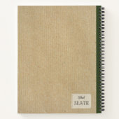 ヴィンテージグリーンマンゴスチン組成パーソナライズされた物 ノートブック (裏面)