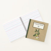 ヴィンテージグリーンマンゴスチン組成パーソナライズされた物 ノートブック (内部)