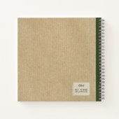 ヴィンテージグリーンマンゴスチン組成パーソナライズされた物 ノートブック (裏面)