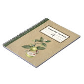 ヴィンテージグリーンマンゴスチン組成パーソナライズされた物 ノートブック (左側)