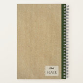 ヴィンテージグリーンマンゴスチン組成パーソナライズされた物 ノートブック (裏面)