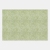 ヴィンテージグリーンモリス葉葉緑 ラッピングペーパーシート (正面3)