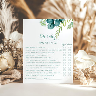 ヴィンテージグリーンユーカリOhベビーシャワーゲーム