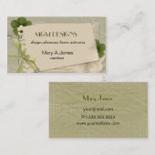 ヴィンテージグリーンライム名刺 名刺 (正面/裏面)