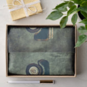 ヴィンテージグリーンラスティトラックオールドテ素朴クスチャティス 薄葉紙 (ギフト)