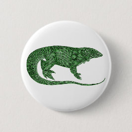 ヴィンテージグリーンリザード 缶バッジ