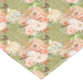 ヴィンテージグリーンリトルカボチャ赤ちゃんシャワーデコール テーブルクロス (アングル)