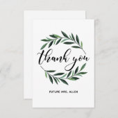 ヴィンテージグリーンリーリースフラットサンキューホテル サンキューカード (正面/裏面)