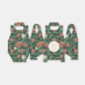 ヴィンテージグリーンレッドフローラカスタムメリークリスマス フェイバーボックス (折り畳みなし)