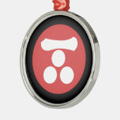 ヴィンテージグリーンレッドベージュモリモンジャパンアート メタルオーナメント (左)