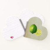 ヴィンテージグリーンレモンイラストレーション ノートブック (内部)