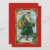 ヴィンテージグリーンロブドサンタin雪 シーズンカード (正面/裏面)