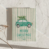 ヴィンテージグリーン予測できなハンドドロークリスマスカーツリー シーズンカード