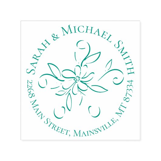 ヴィンテージグリーン出産のお知らせ男女兼用 セルフインキングスタンプ (デザイン)