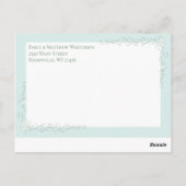 ヴィンテージグリーン出産のお知らせ男女兼用 ポストカード (裏面)