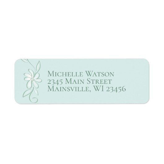 ヴィンテージグリーン出産のお知らせ男女兼用 ラベル (正面)