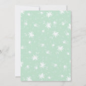 ヴィンテージグリーン出産のお知らせ男女兼用 招待状 (裏面)