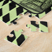 ヴィンテージグリーン女性ジグソーパズル ジグソーパズル (側面)