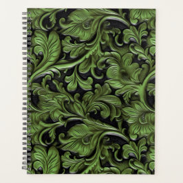 ヴィンテージグリーン工具革 プランナー手帳