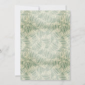 ヴィンテージグリーン金ゴールドカレッジトランクパーティー 招待状 (裏面)