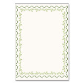 ヴィンテージグリーン&クリームフローラフレ素朴ーム結婚ズ テーブルナンバー (裏面)