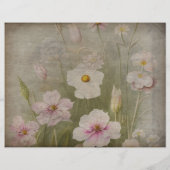 ヴィンテージグリーン&ホワイトスクラップブック紙 (裏面)