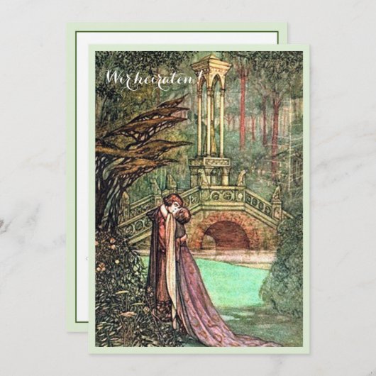 ヴィンテージグルエンウントローザホチゼイインラトゥン 招待状 (正面/裏面)