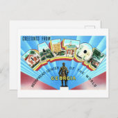 ヴィンテージグルジアのダルトンからの挨拶 ポストカード (正面/裏面)