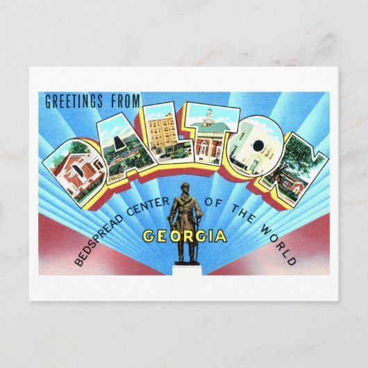 ヴィンテージグルジアのダルトンからの挨拶 ポストカード (正面)