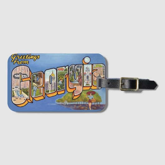 ヴィンテージグルジア挨拶 ラゲッジタグ (正面横)